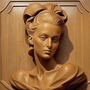 3D model John Currin American artist (STL)